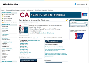 《臨床腫瘤雜志》(CA Cancer J Clin)