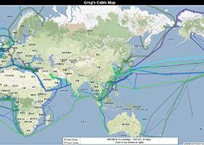 全球海底光纜分布圖