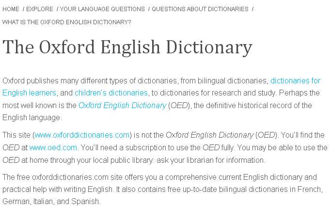 牛津在線英語辭典