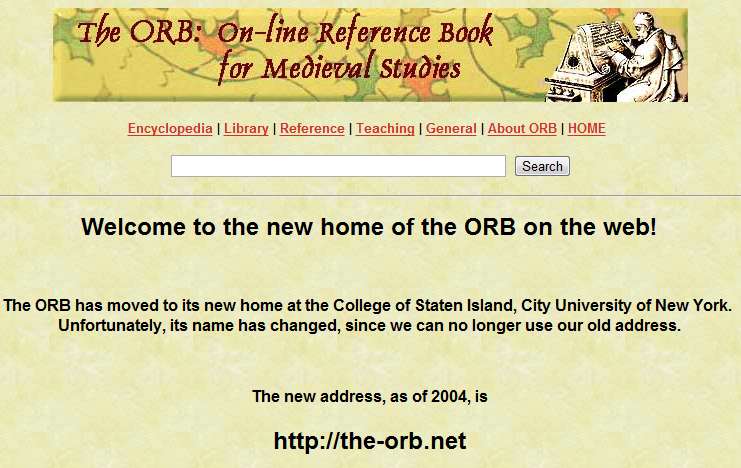 ORB：中世纪研究网上参考书