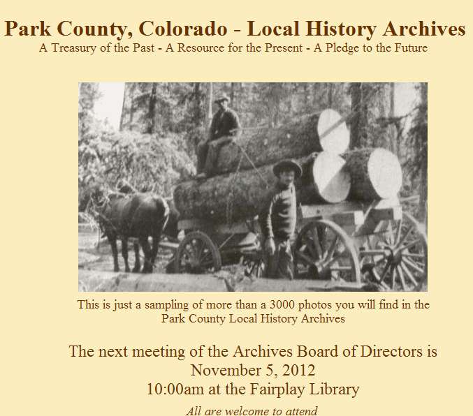 科罗拉多公园县地方历史档案