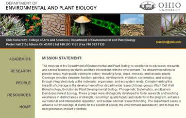 环境和植物生物学系